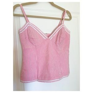 Lily Pulitzer pink seersucker top